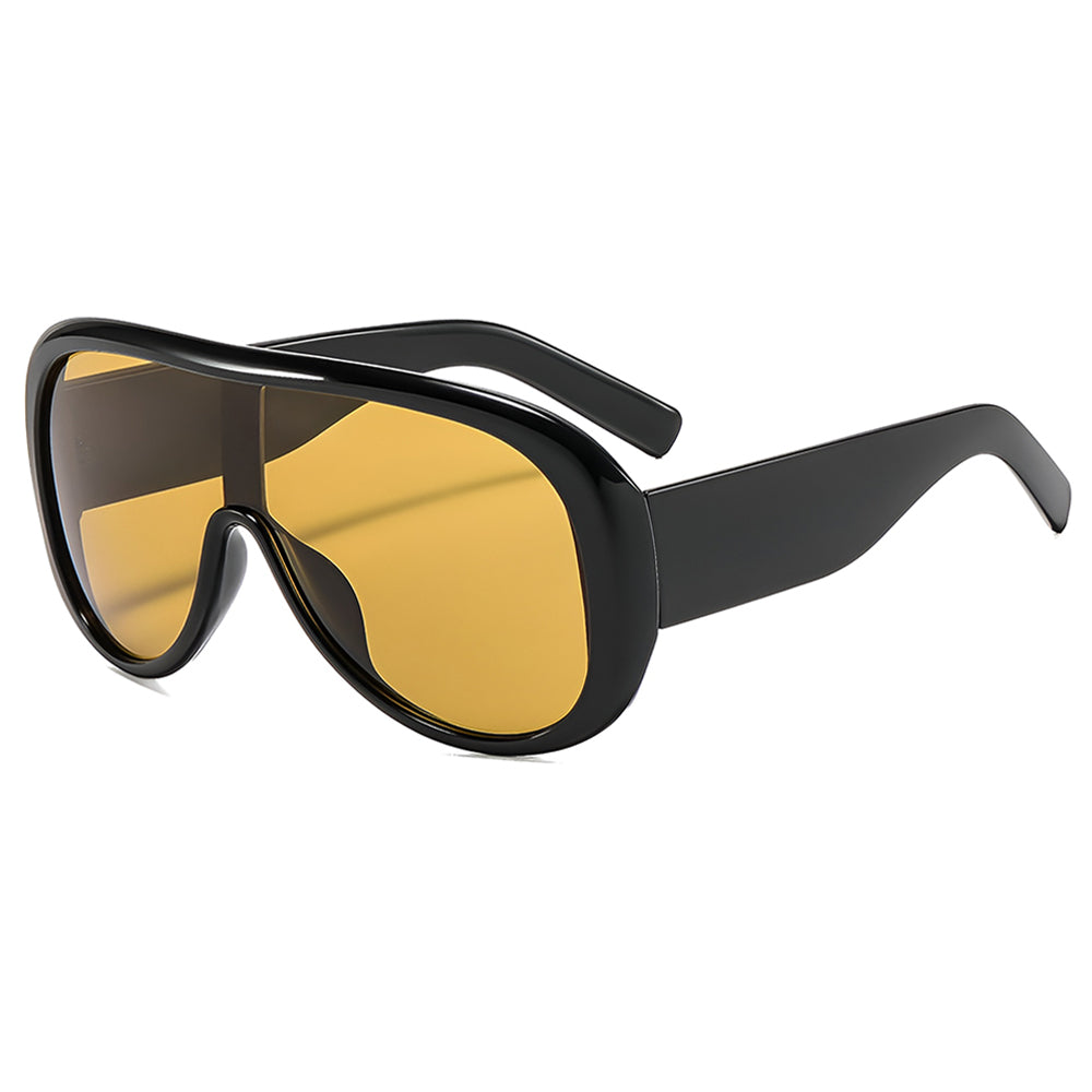 Damen-Sonnenbrille Techsuit 89337, Schwarz Gelb