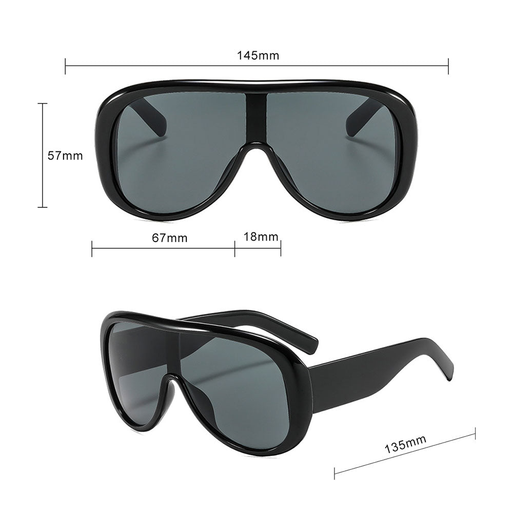 Damen-Sonnenbrille Techsuit 89337, Schwarz Gelb