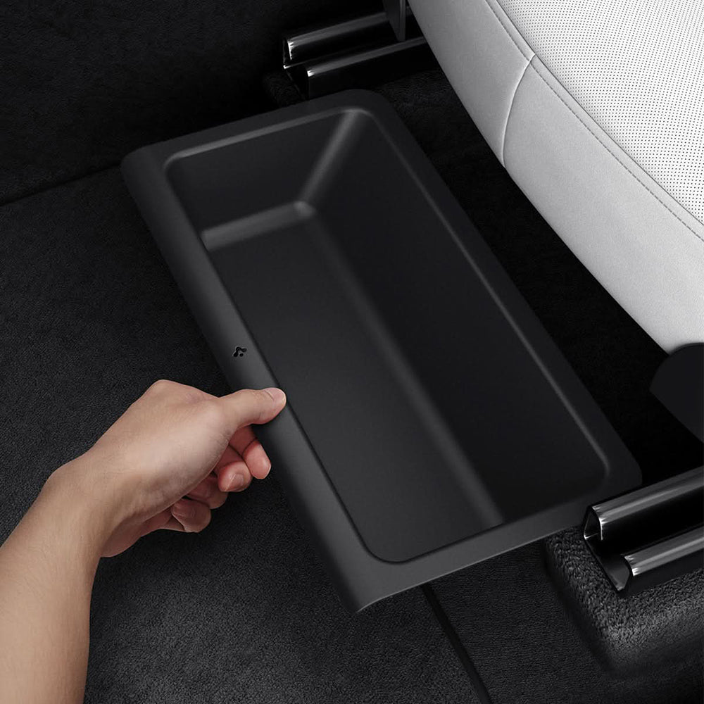 Organisateur Auto Spigen TO222J à monter sous le siège pour Tesla Y Juniper, Set de 2 pièces