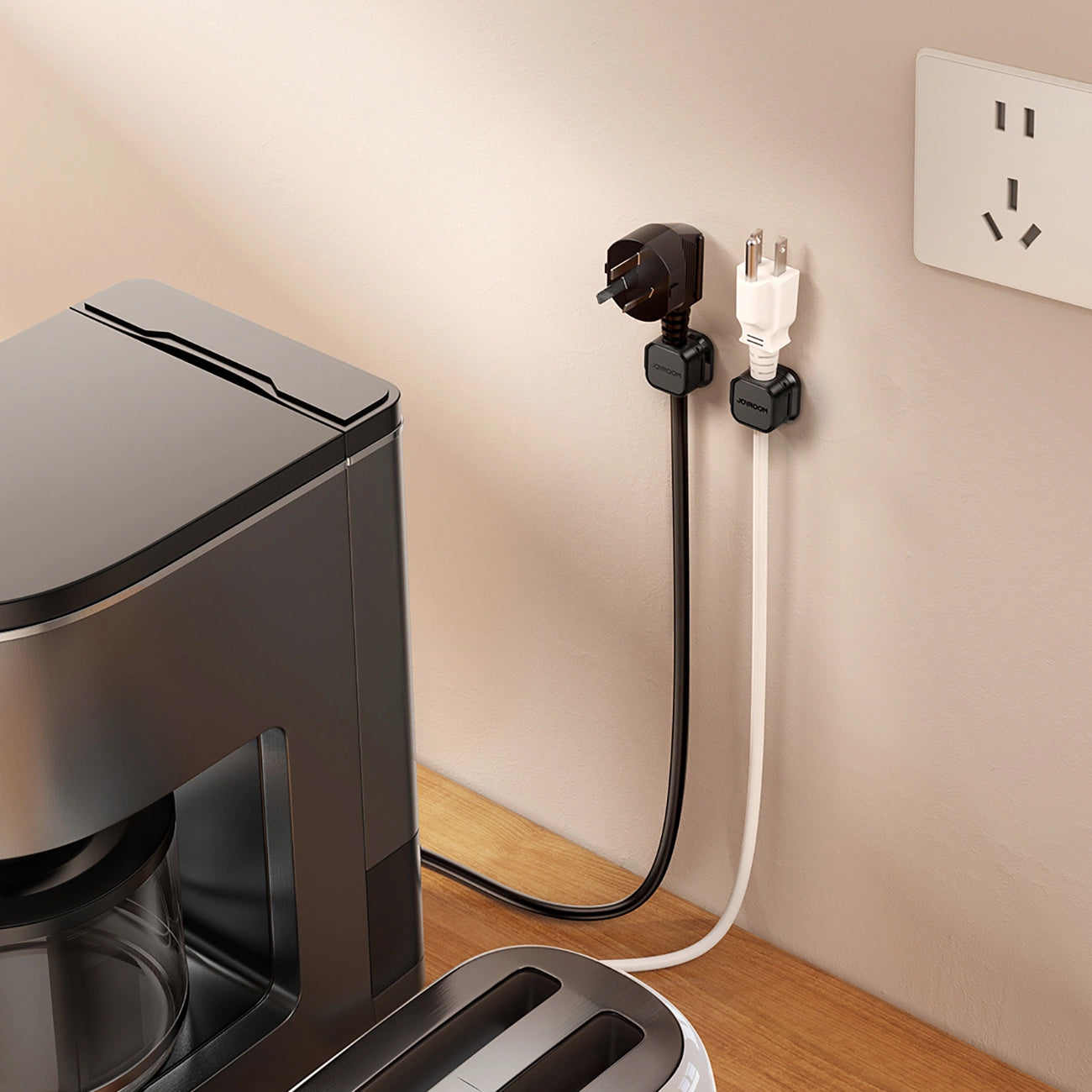 Organisateur de Câbles Joyroom JR-ZS368, Set de 6 Pièces, Noir