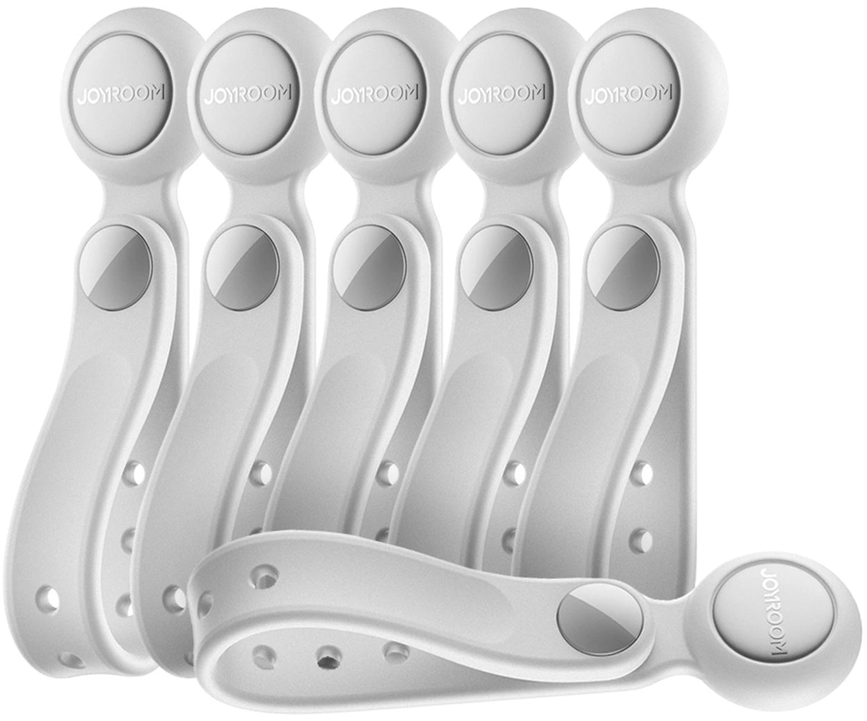 Organisateur de câbles Joyroom JR-ZS422, Magnétique, Set 6 Pièces, Blanc