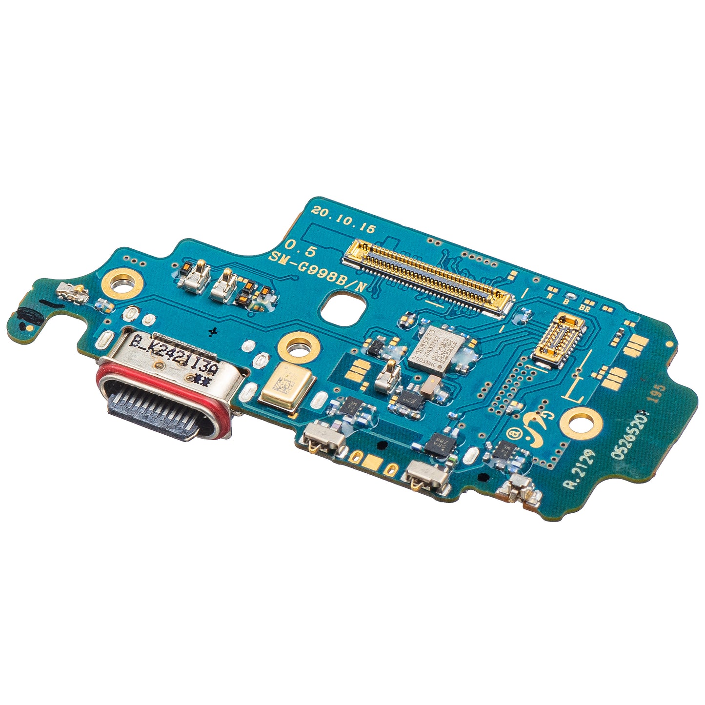 Ladebuchse / Mikrofon / SIM-Leser Platine für Samsung S21 Ultra 5G G998 | Service Pack