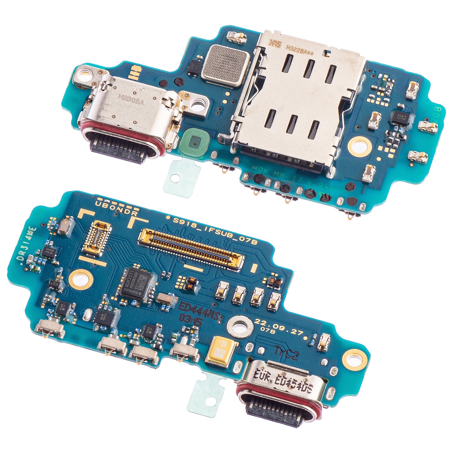 Laadconnector - Microfoon - SIM-lezer Module Samsung Galaxy S23 Ultra S918, Swap GH96-15621A