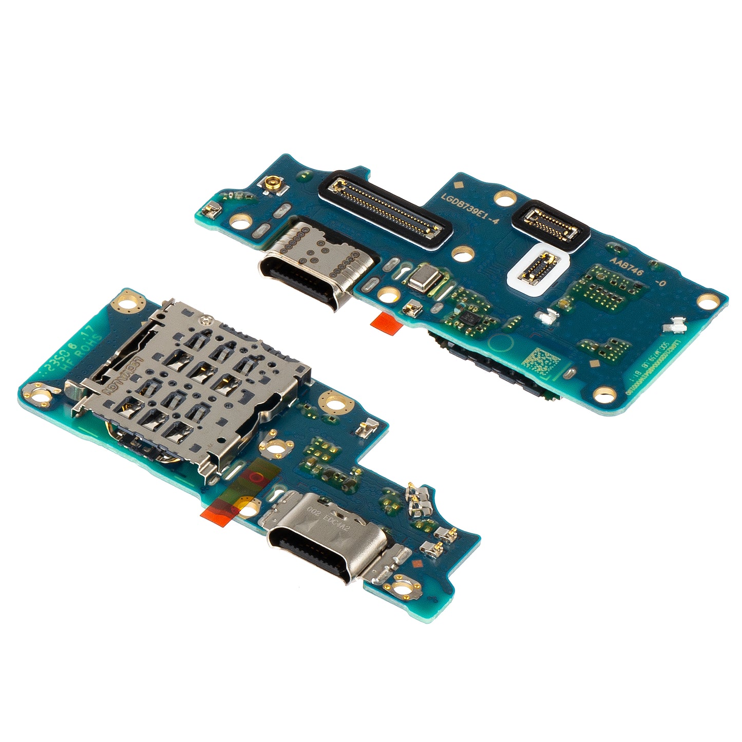 Platine mit Ladeanschluss - Mikrofon - Realme 12+ / 12 SIM-Lesemodul, Service Pack 621024000075