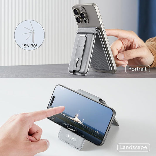 Portefeuille Magsafe, ESR, Findy my Wallet, Gris