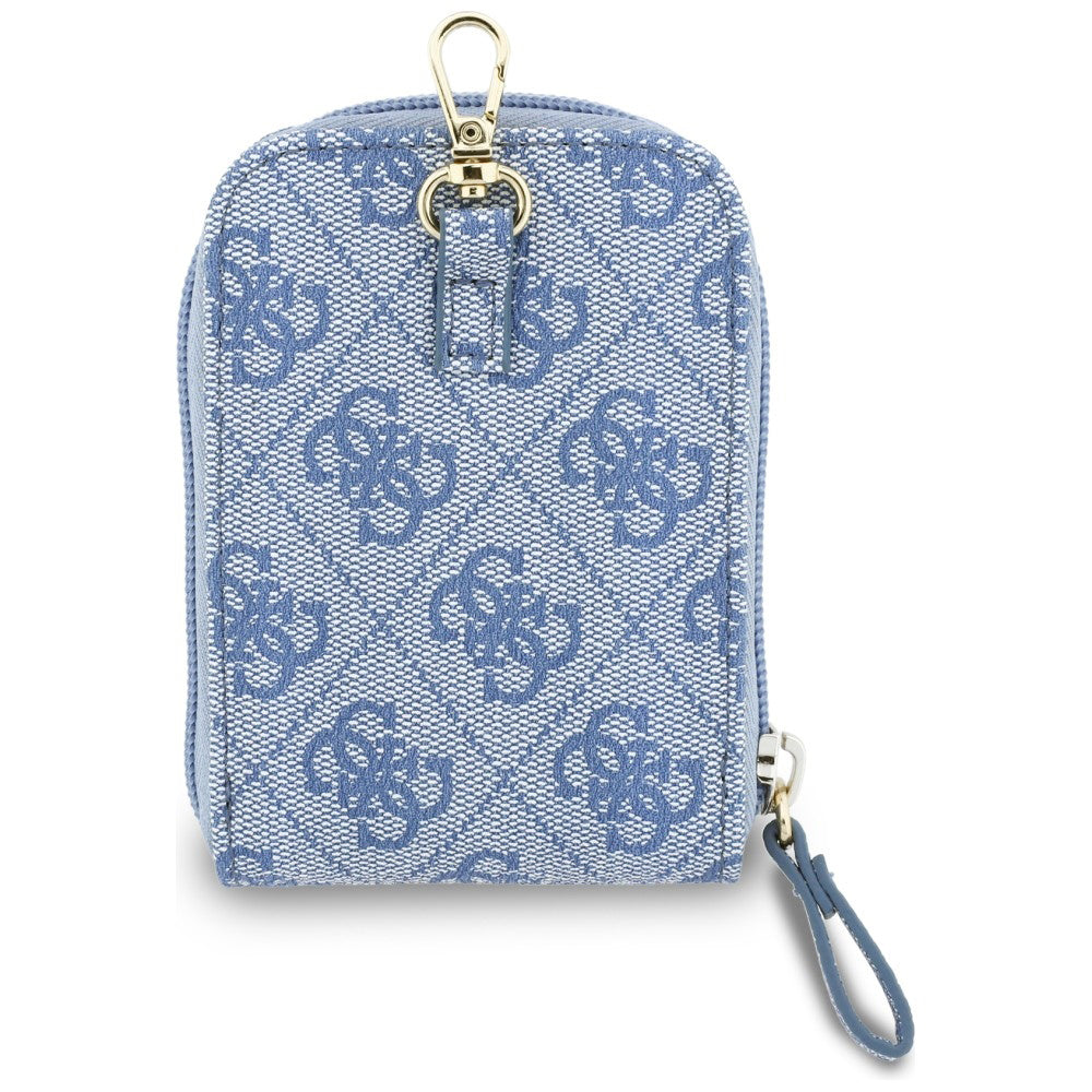 Portefeuille et Lanière Téléphone Guess 4G Logo Métallique, Bleu