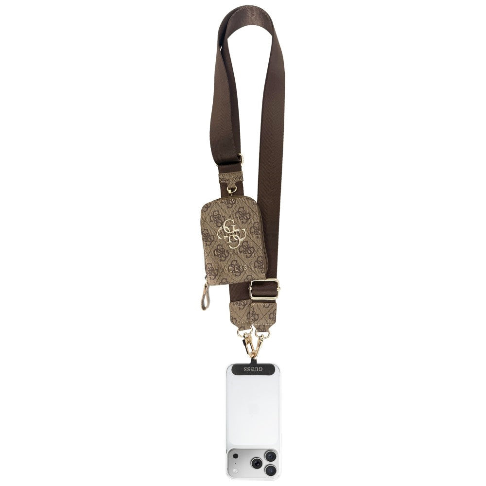 Geldbörse und Telefonkordel Guess 4G Metal Logo, Braun