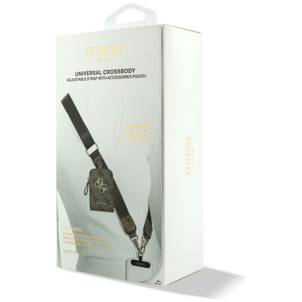 Geldbörse und Telefonkordel Guess 4G Metal Logo, Braun