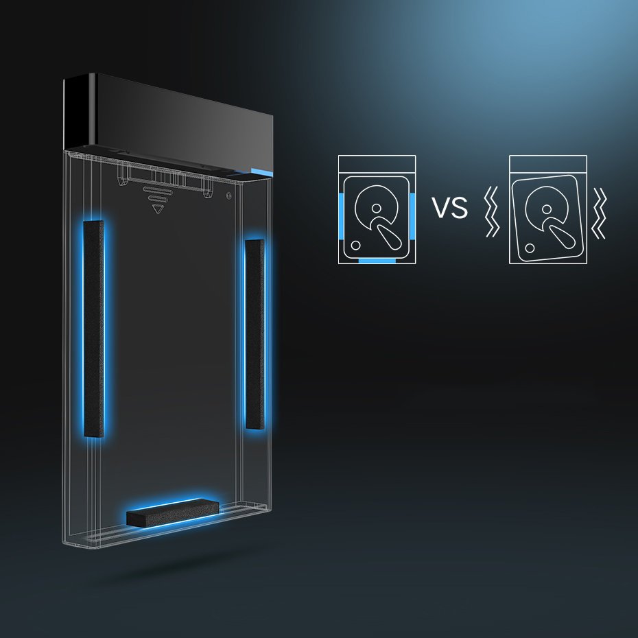 UGREEN US221 Rack voor HDD / SSD SATA 2.5inch, USB 3.2, Zwart