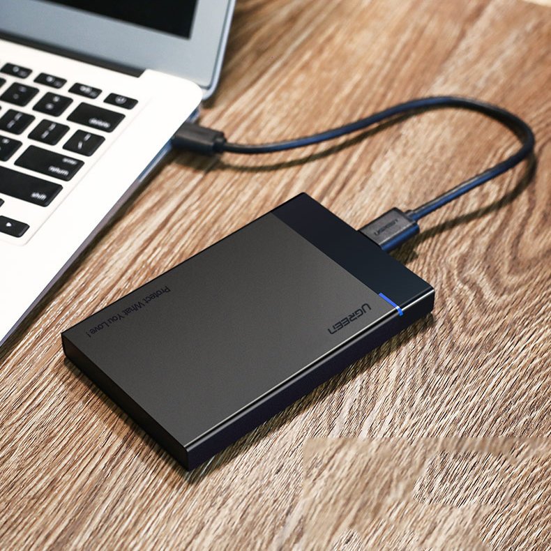 UGREEN US221 Rack voor HDD / SSD SATA 2.5inch, USB 3.2, Zwart