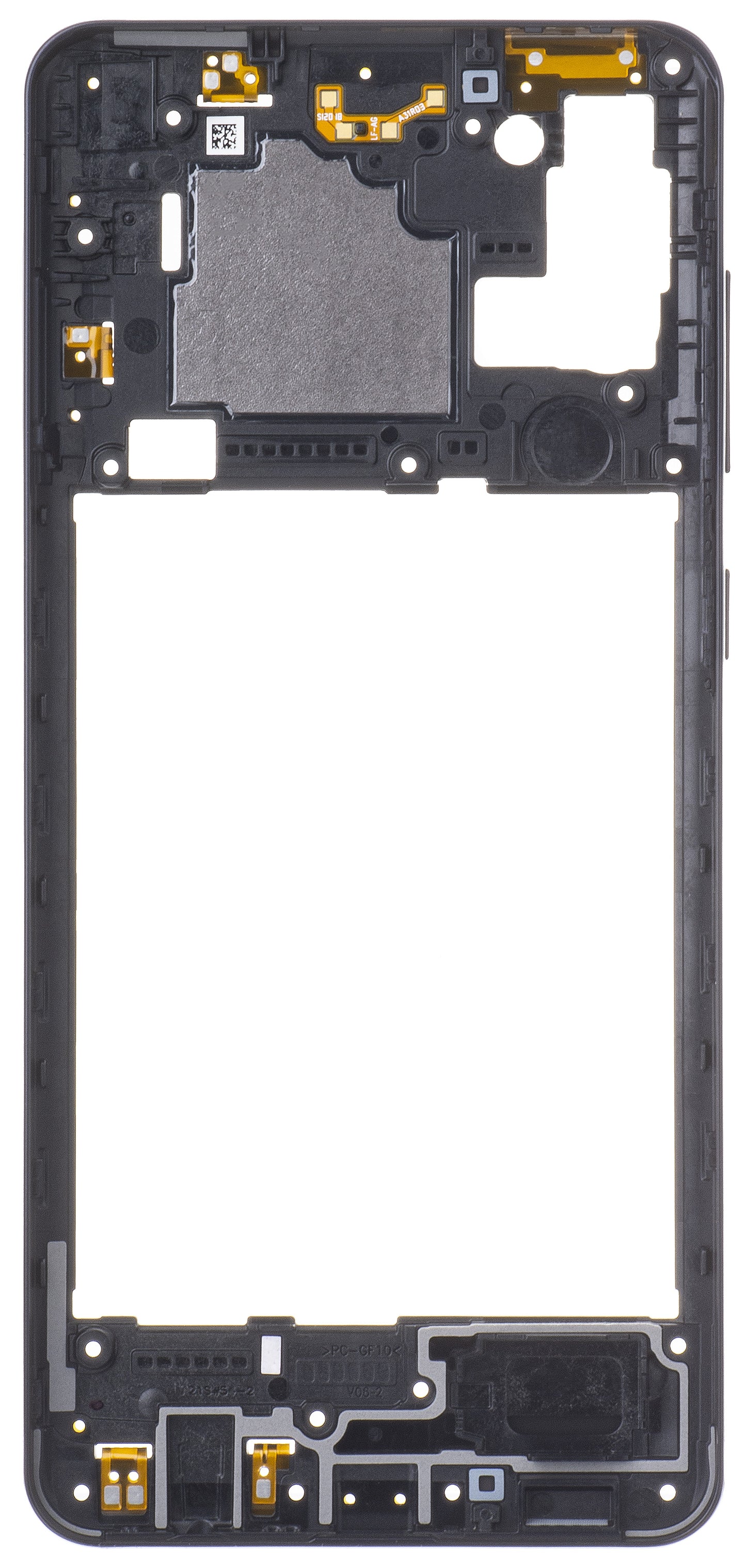 Middenbehuizing Samsung Galaxy A21s A217, Zwart