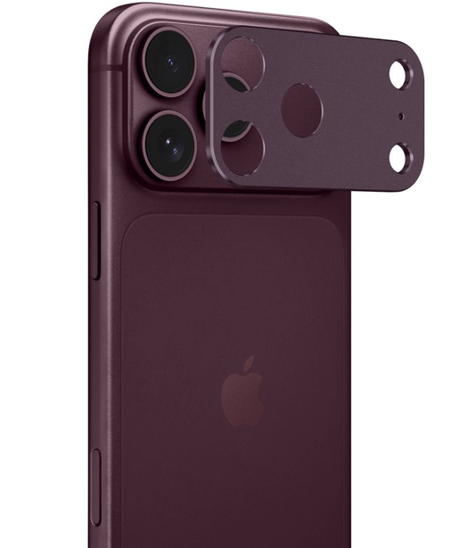 Tech-Protect Camalloy Fit+ beschermframe voor de achtercamera van Apple iPhone 18 Pro, aluminium, bordeauxrood