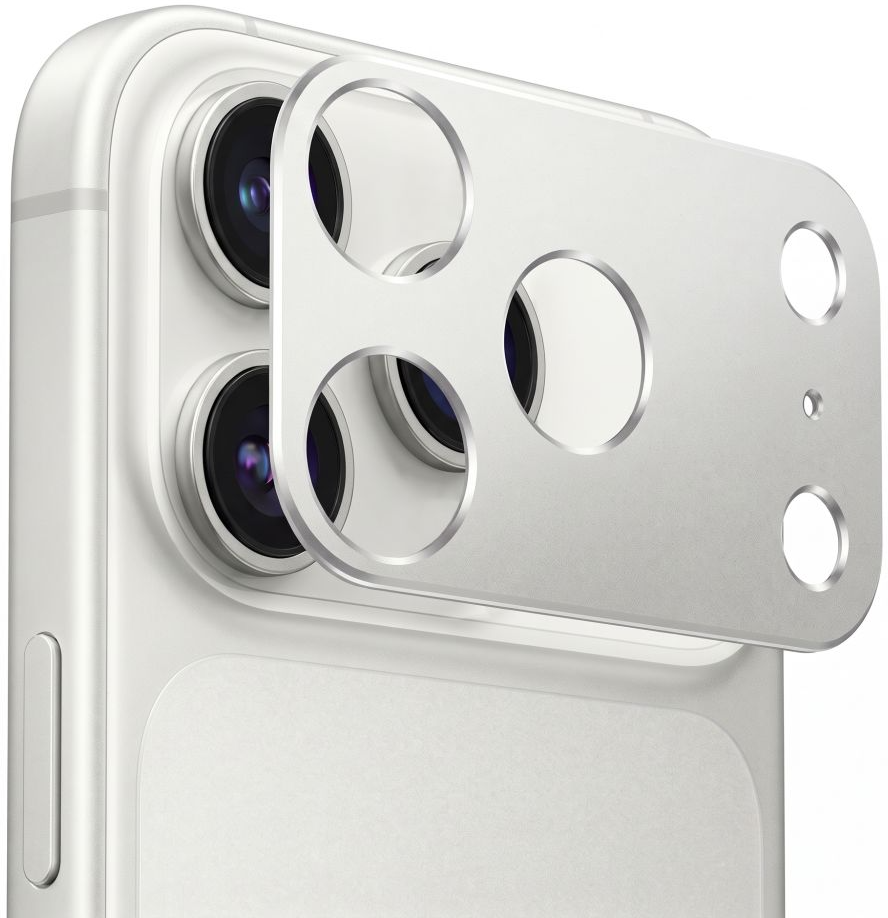 Cadre de protection pour caméra arrière Tech-Protect Camalloy Fit+ pour Apple iPhone 18 Pro Max, aluminium, argentée