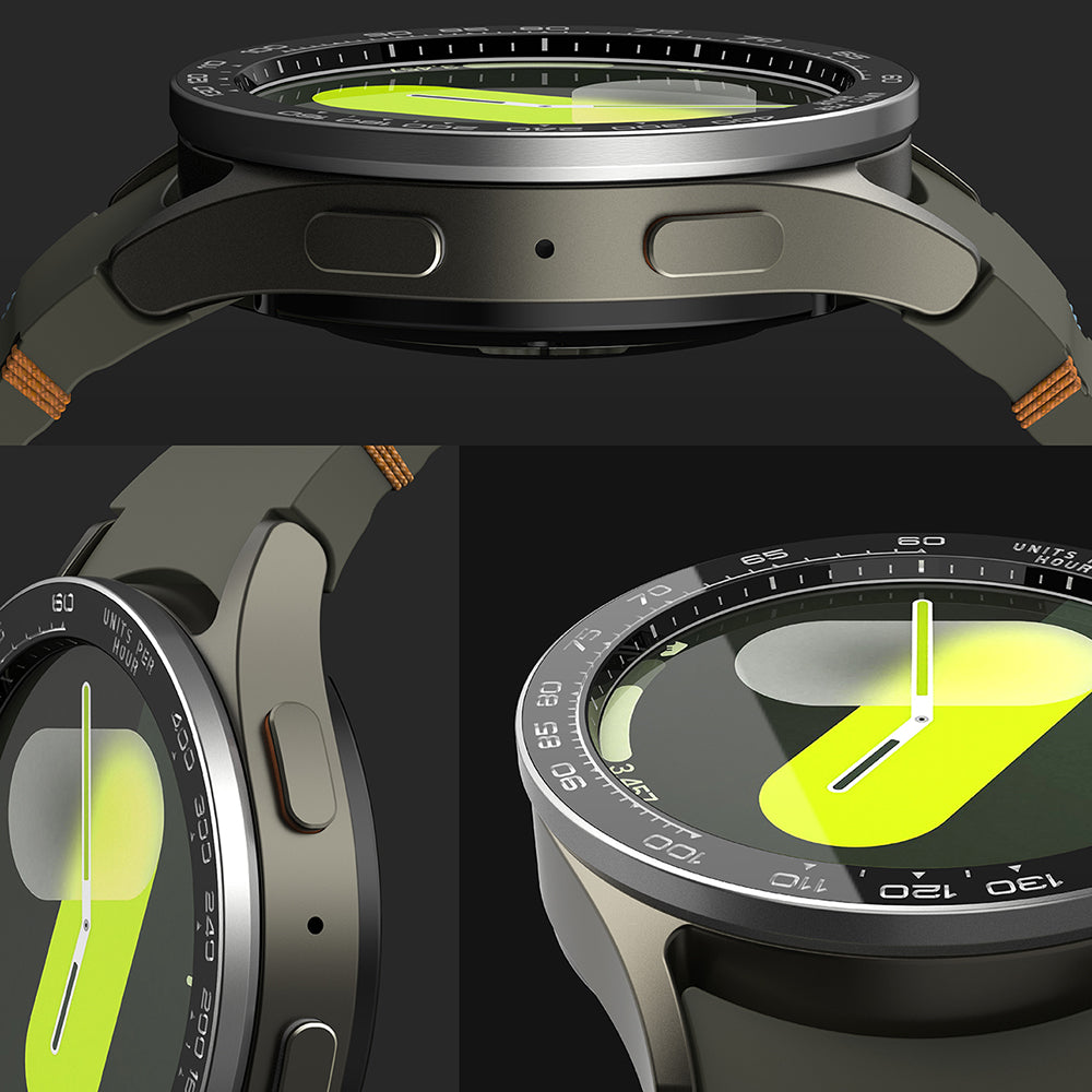 Ringke Premium Styling Schutzrahmen für Samsung Galaxy Watch7 40mm, Modell 1, Schwarz