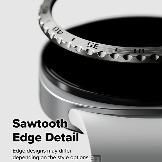 Ringke Inner Styling Beschermingsframe voor Samsung Galaxy Watch8 Classic, Zilverkleurig