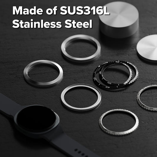 Ringke Inner Styling Beschermingsframe voor Samsung Galaxy Watch8 Classic, Zwart