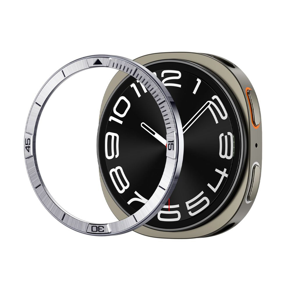 Cadre de protection Spigen Tune Pilot pour Samsung Galaxy Watch8 44mm, Argenté ACS10009