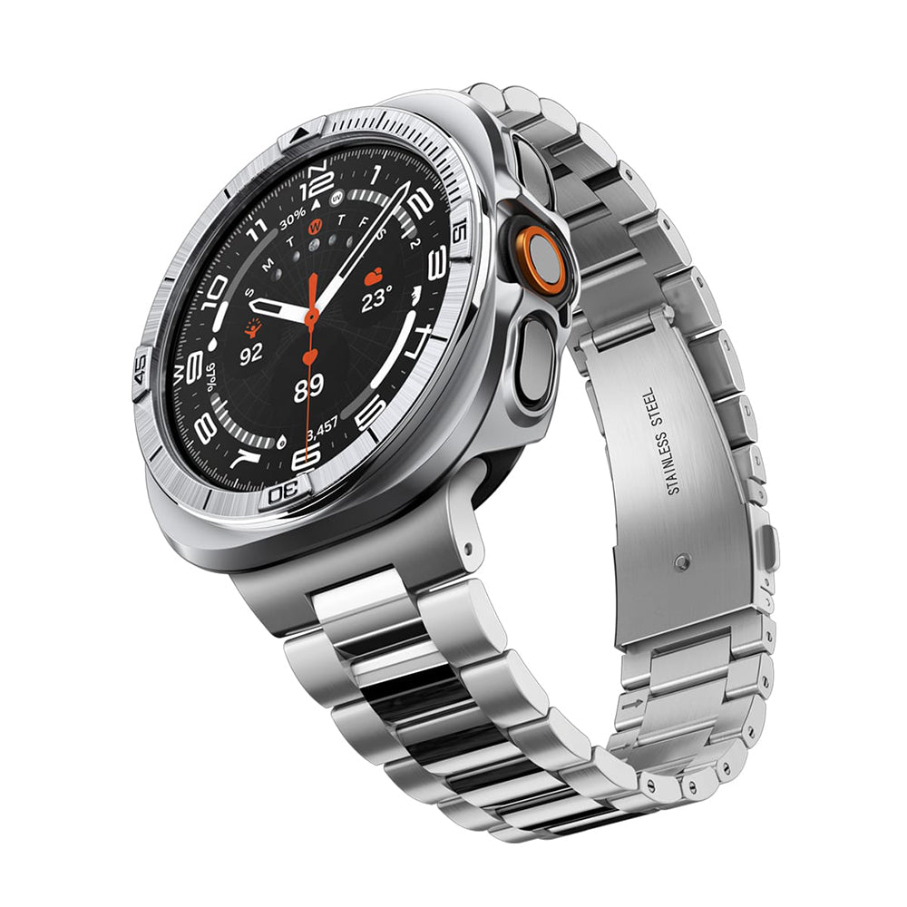 Spigen Tune Pro Pilot Beschermingsframe voor Samsung Galaxy Watch Ultra2, Zilver ACS11618