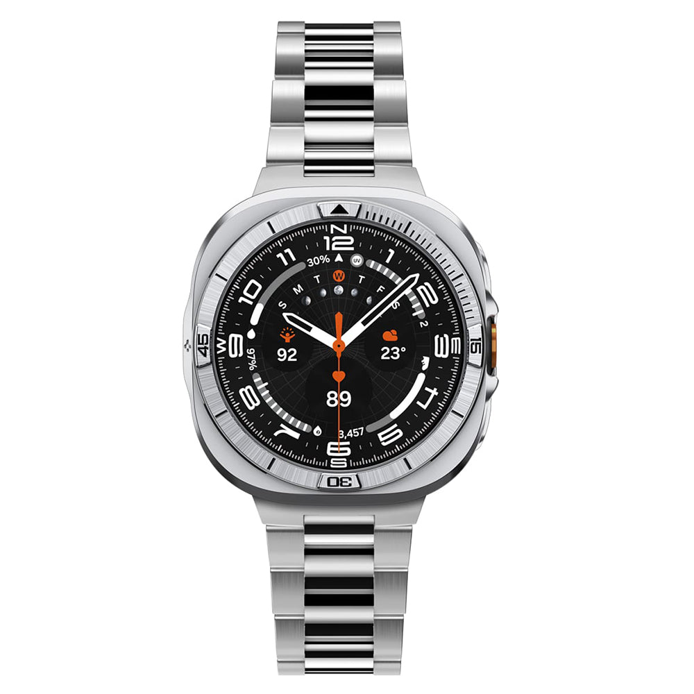 Spigen Tune Pro Pilot Beschermingsframe voor Samsung Galaxy Watch Ultra2, Zilver ACS11618