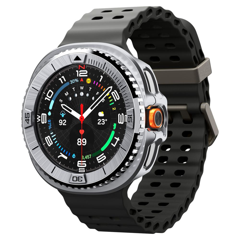 Cadre de protection Spigen Tune Pro Pilot pour Samsung Galaxy Watch8 Classic, Argenté ACS10017