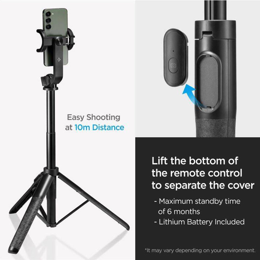 Selfie Stick Bluetooth Spigen S560W, Universeel, Zwart