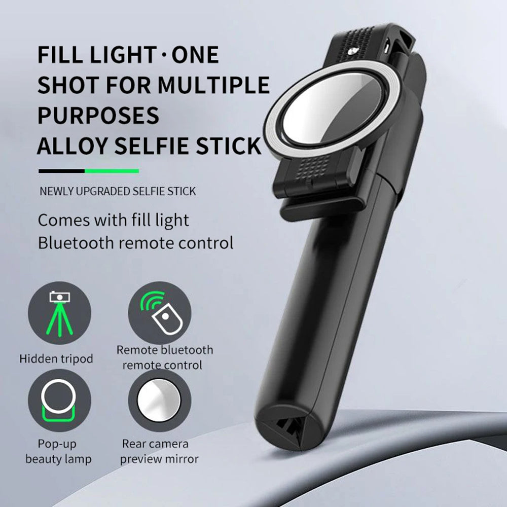 Selfie Stick Bluetooth Techsuit K13, Universeel, Zwart