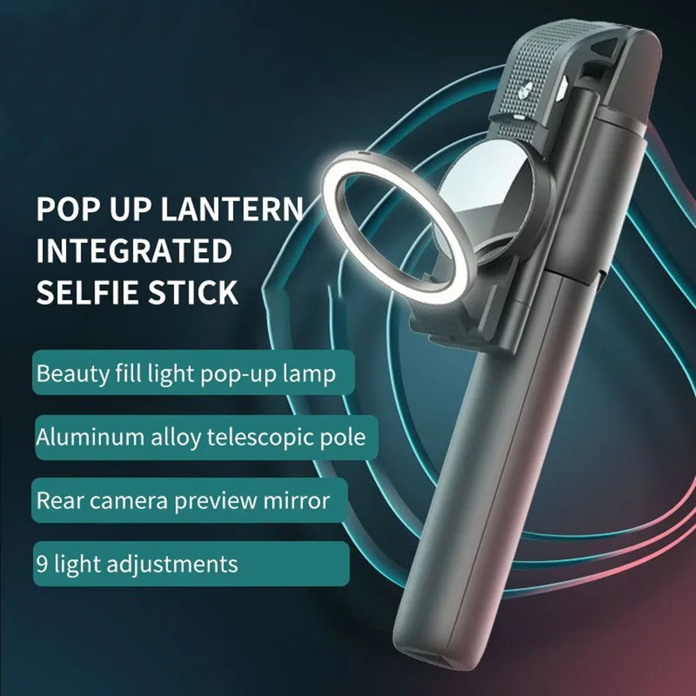 Selfie Stick Bluetooth Techsuit K13, Universeel, Zwart