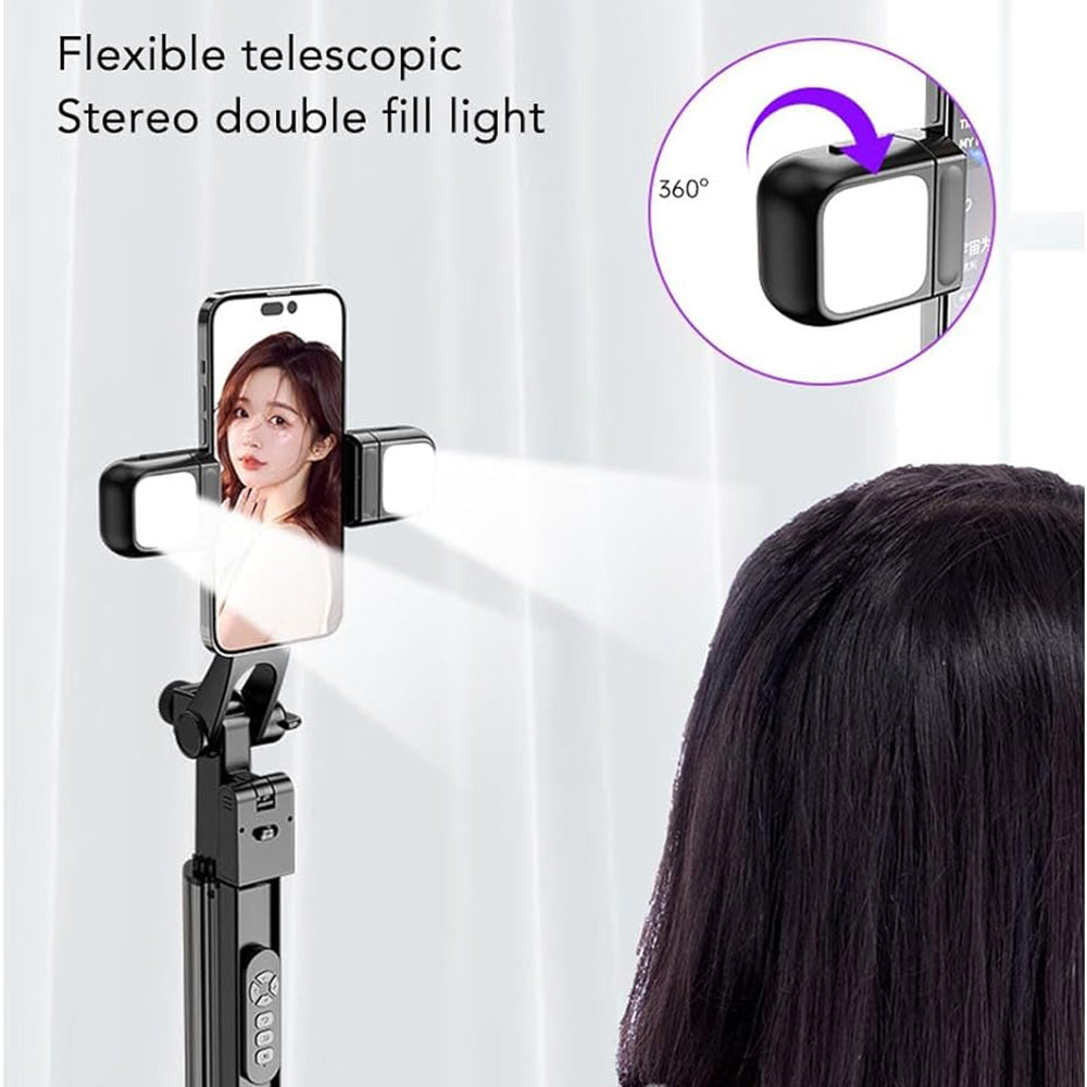 Selfie Stick Bluetooth Techsuit K30S, Universal, Schwarz
