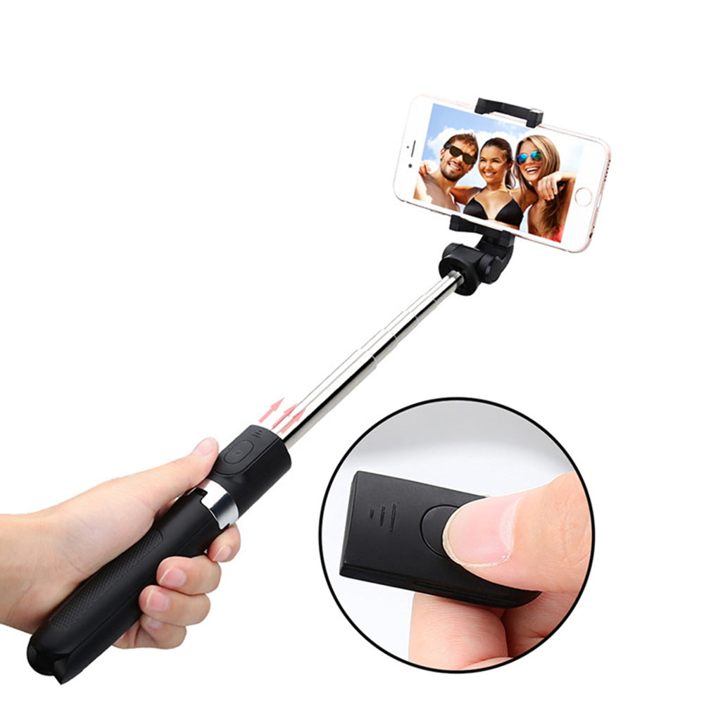 Selfie Stick Bluetooth Techsuit L01s, Universeel, Zwart