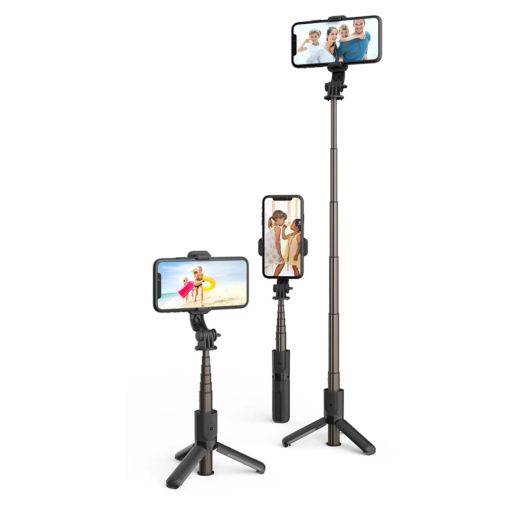 Selfie Stick Bluetooth Techsuit L10, Universal, Schwarz