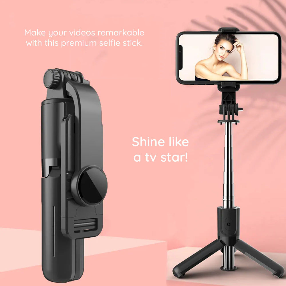 Selfie Stick Bluetooth Techsuit L11, Universeel, Zwart