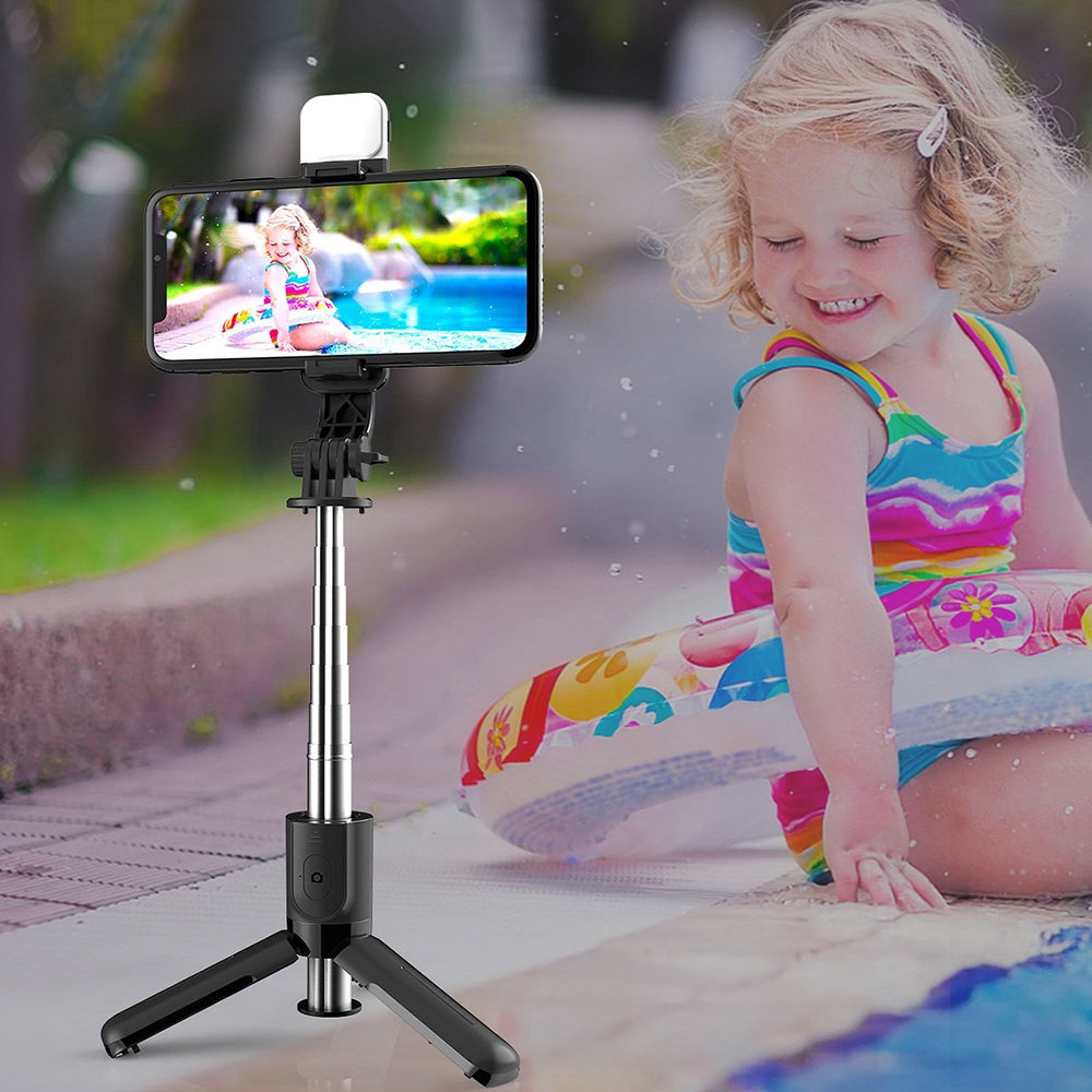 Perche à selfie Bluetooth Techsuit L11s, Universelle, Noire