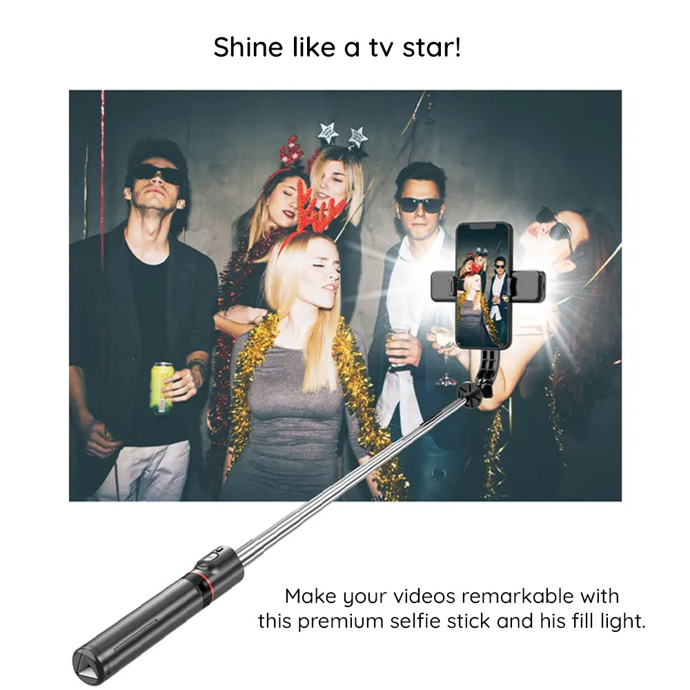 Selfie Stick Bluetooth Techsuit L13d, Universel, Noir