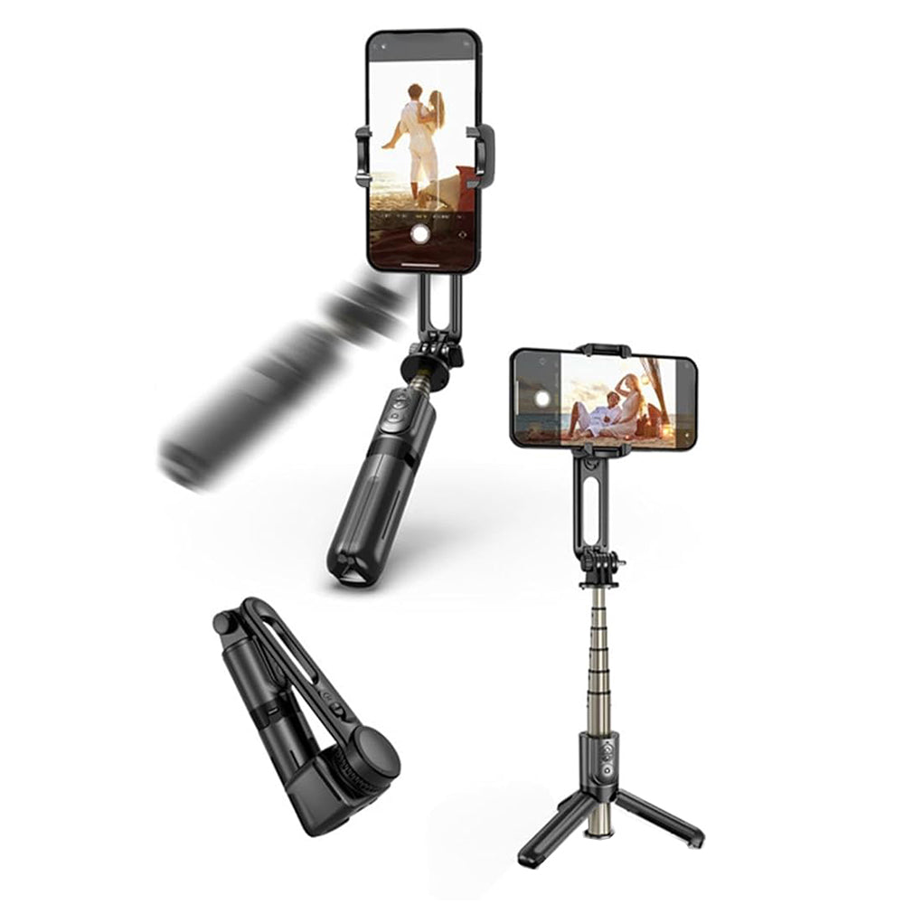 Selfie Stick Bluetooth Techsuit L18Mini, Universeel, Zwart