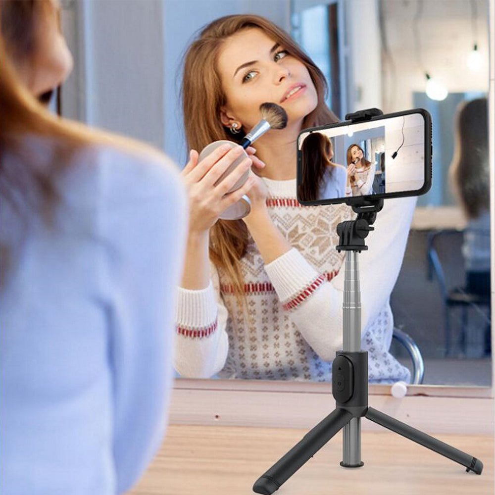 Selfie Stick Bluetooth Techsuit Q01, Universal, Schwarz