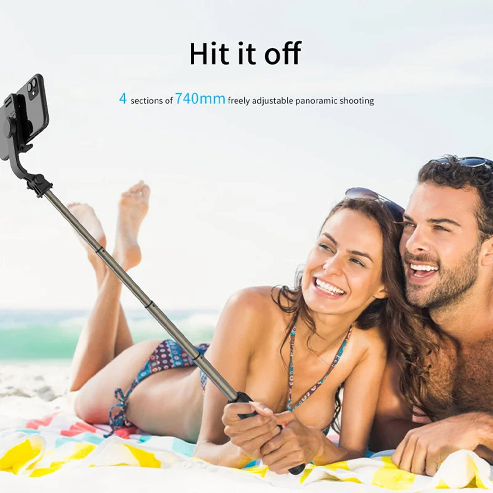 Perche à selfie Bluetooth Techsuit Q03, Universelle, Noire