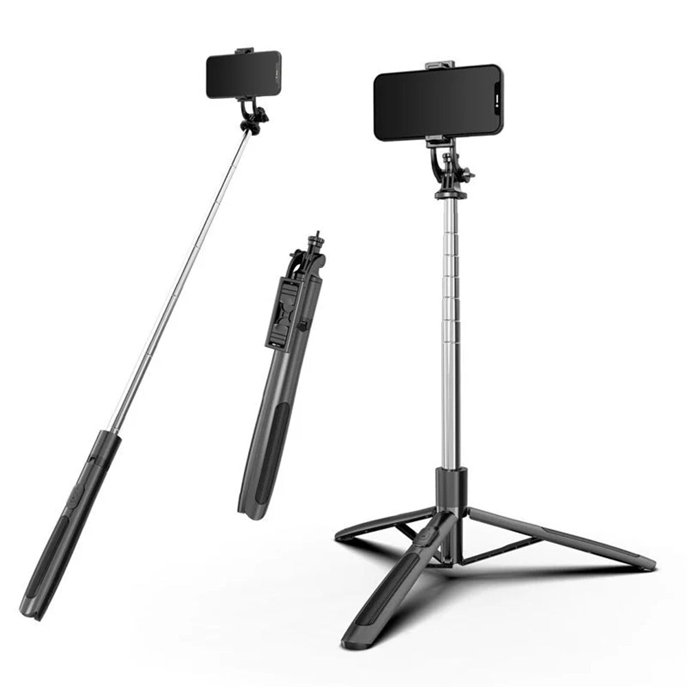 Selfie Stick Bluetooth Techsuit Q05, Universeel, Zwart