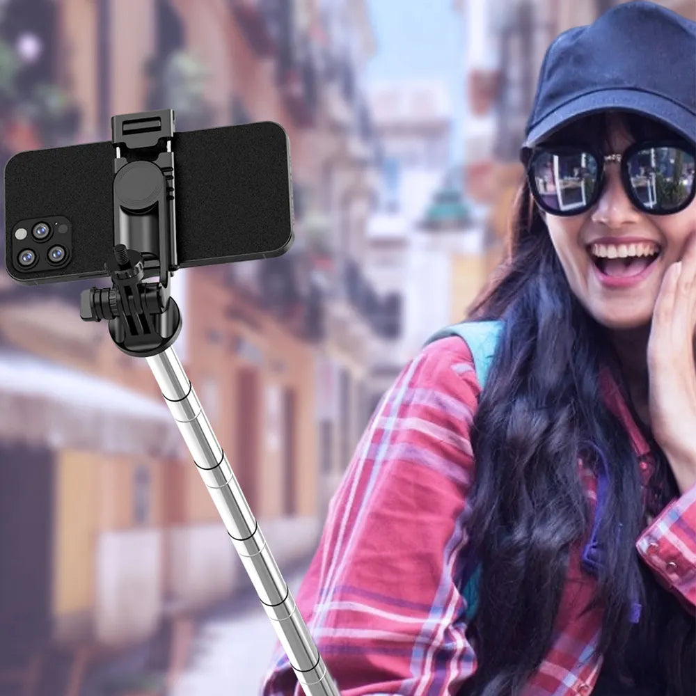 Selfie Stick Bluetooth Techsuit Q05, Universeel, Zwart