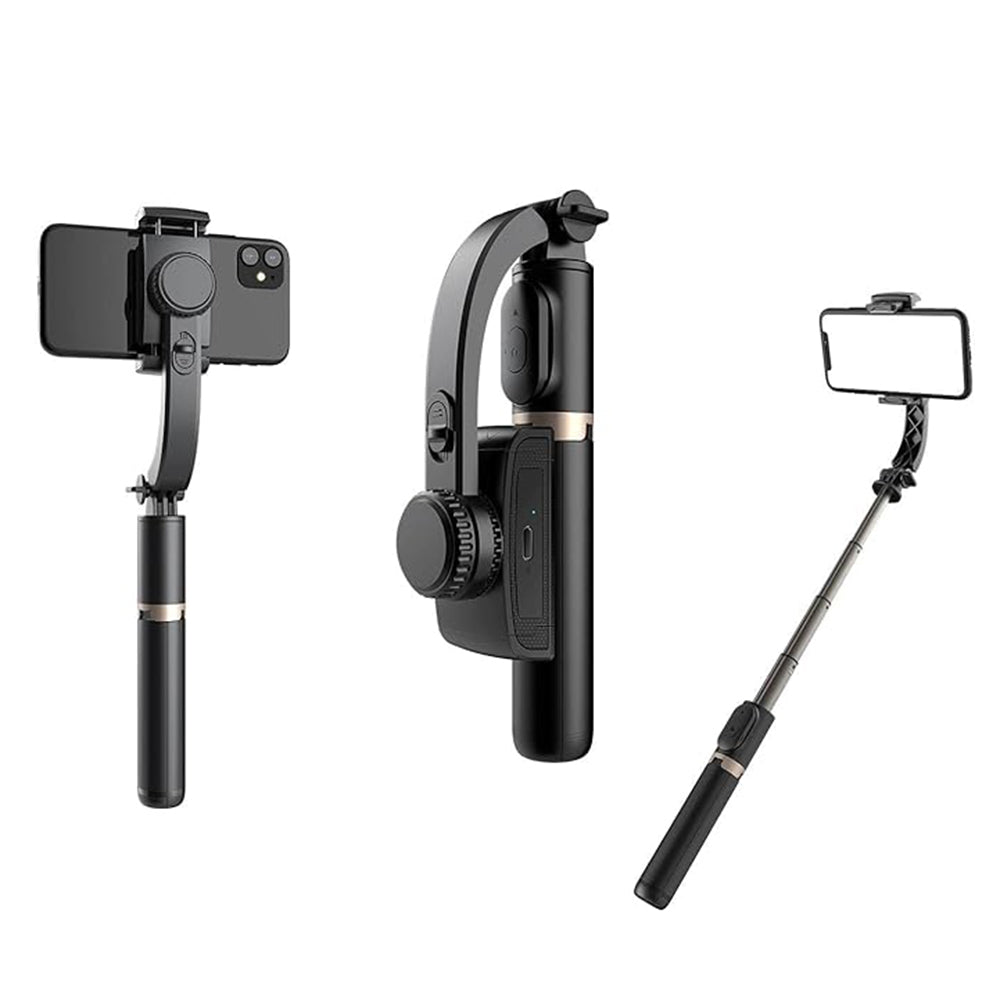 Selfie Stick Bluetooth Techsuit Q08, Universeel, Zwart