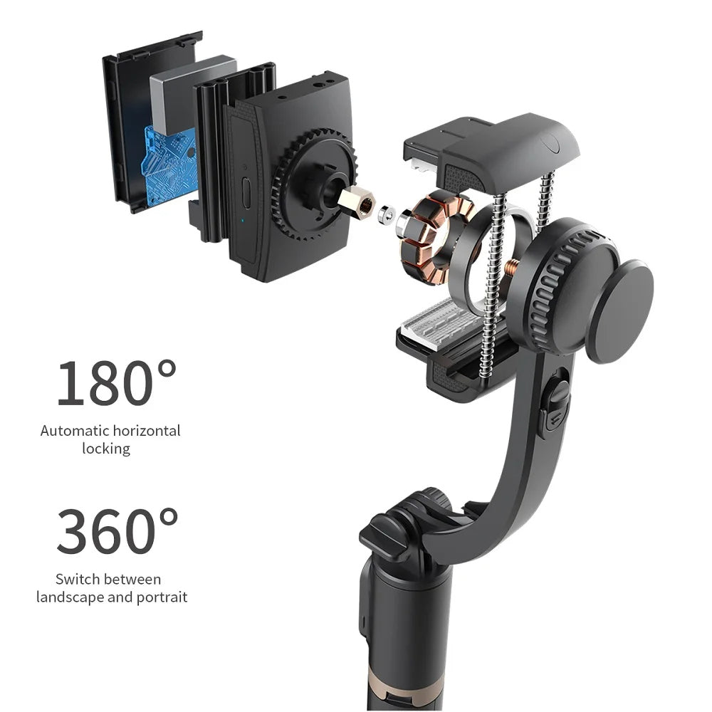 Selfie Stick Bluetooth Techsuit Q08, Universeel, Zwart