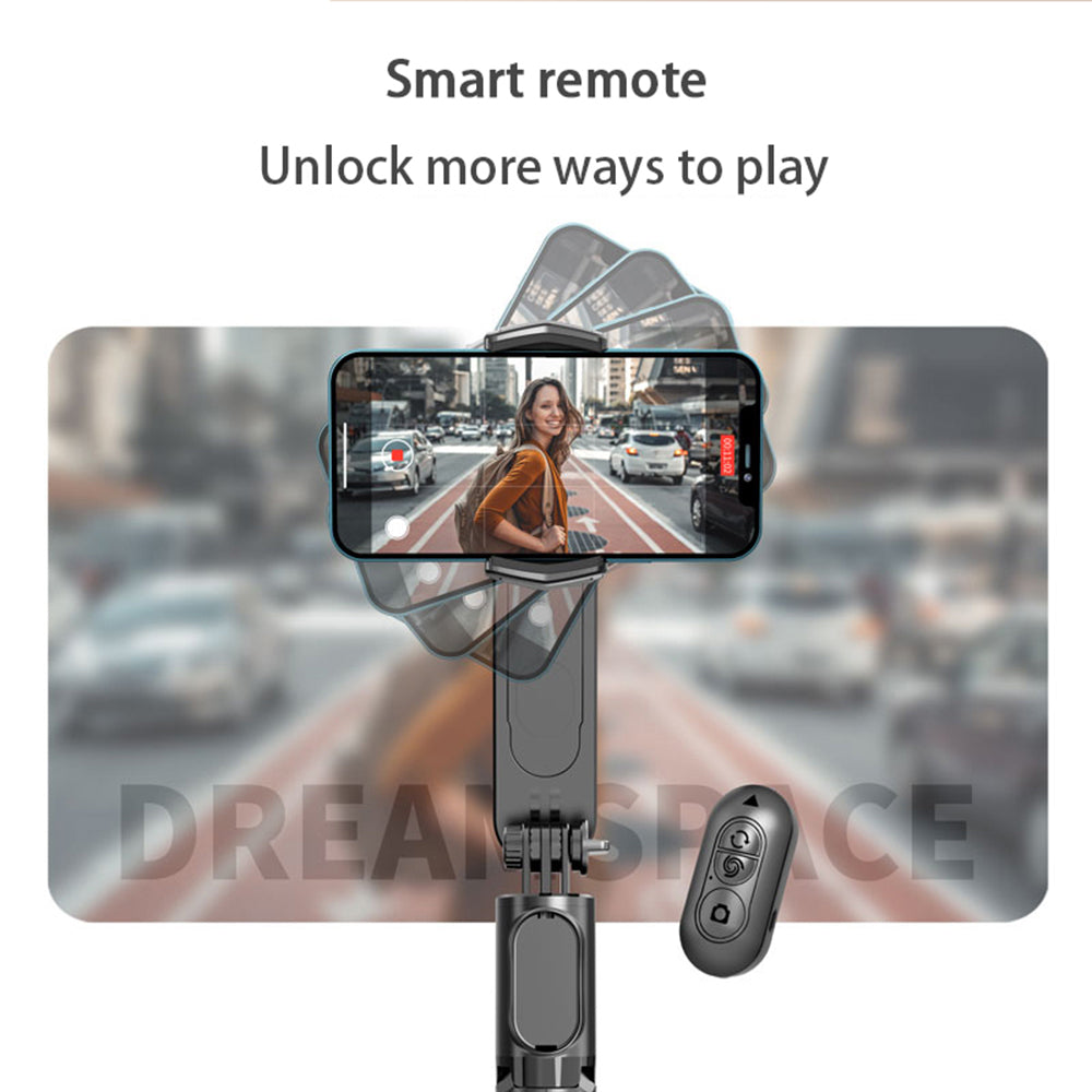 Selfie Stick Bluetooth Techsuit Q09, Universeel, Zwart