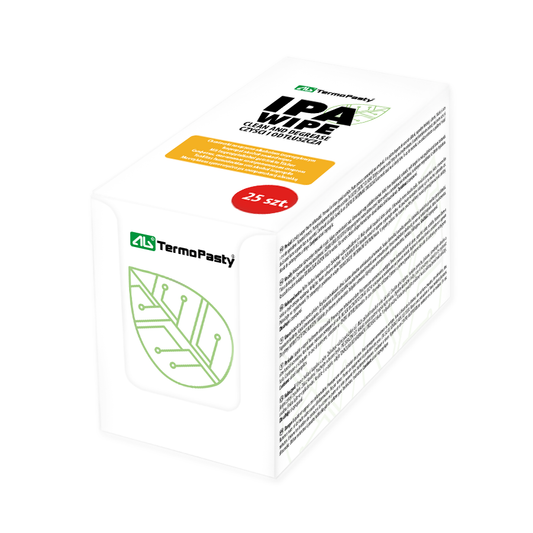 Feuchttücher zur Reinigung von Thermopaste, mit Isopropylalkohol, Set 25 Stück ART.AGT-181