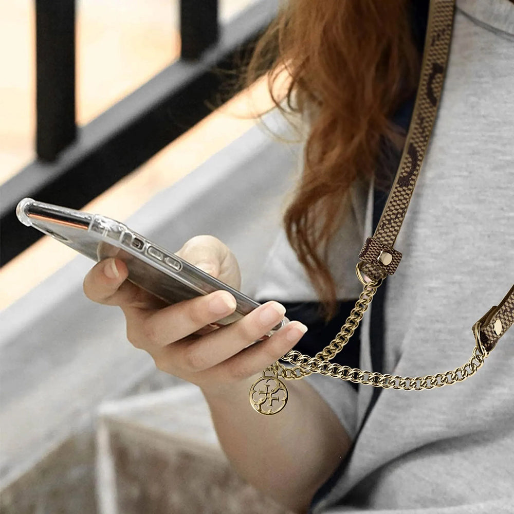 Cordon de téléphone Guess 4G Chain CBDY, Marron
