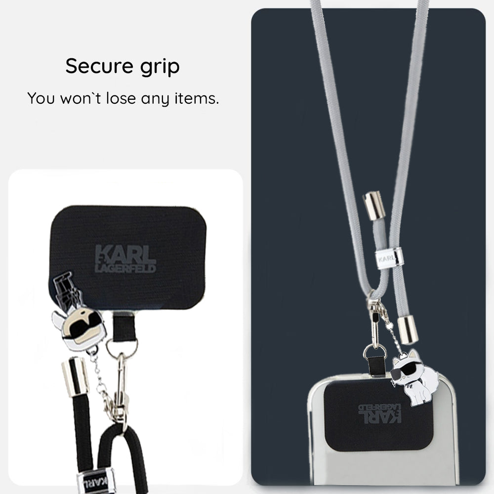 Cordon Téléphone Karl Lagerfeld Ikonik Karl, Noir