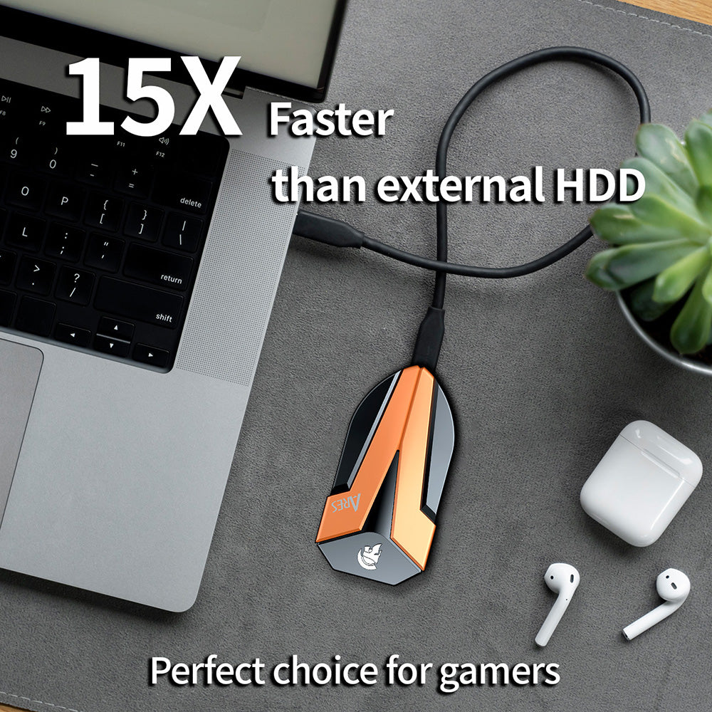 Solid State Drive (SSD Extern) Dato Ares Amber Shield, 2TB, Zwart ARSASE-2TB