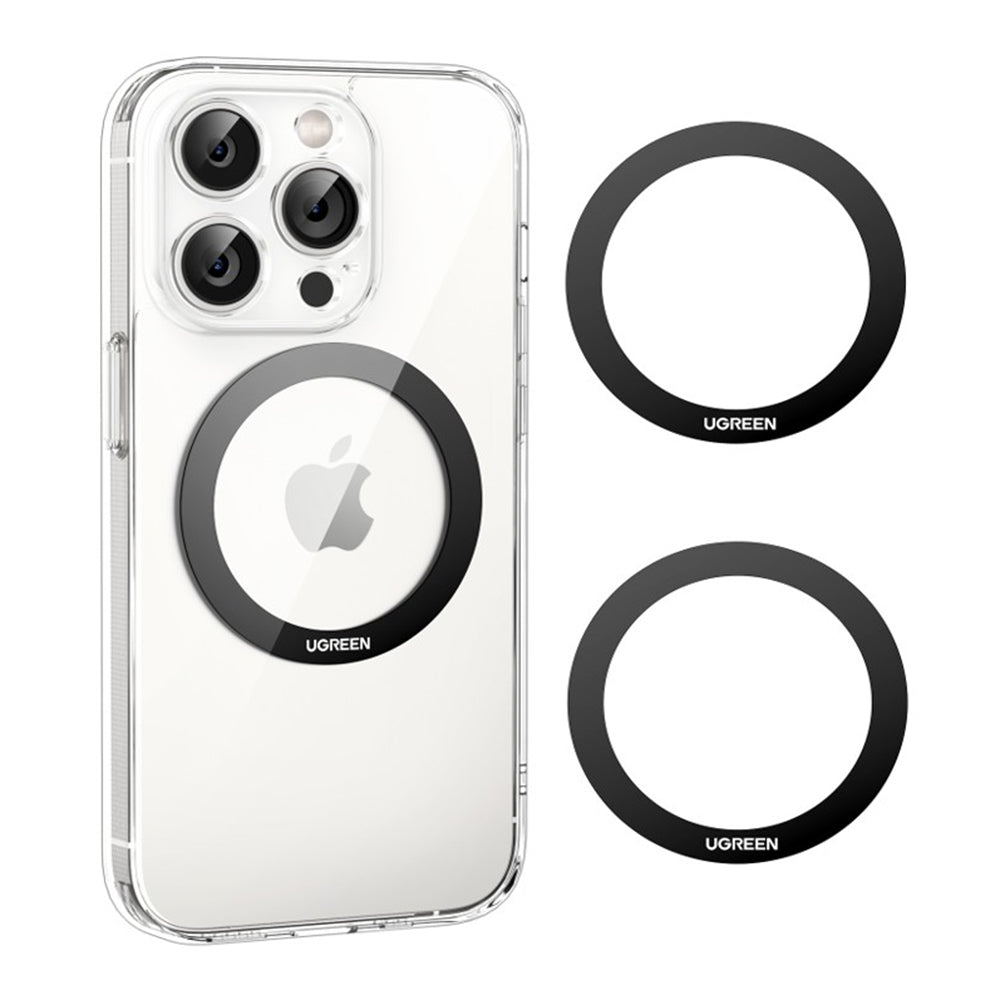 Metalen Sticker UGREEN LP428 (25766), Set van 2 stuks, Zwart