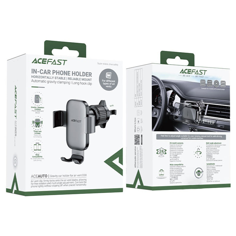 Support Auto Acefast D38, Universel, Gris