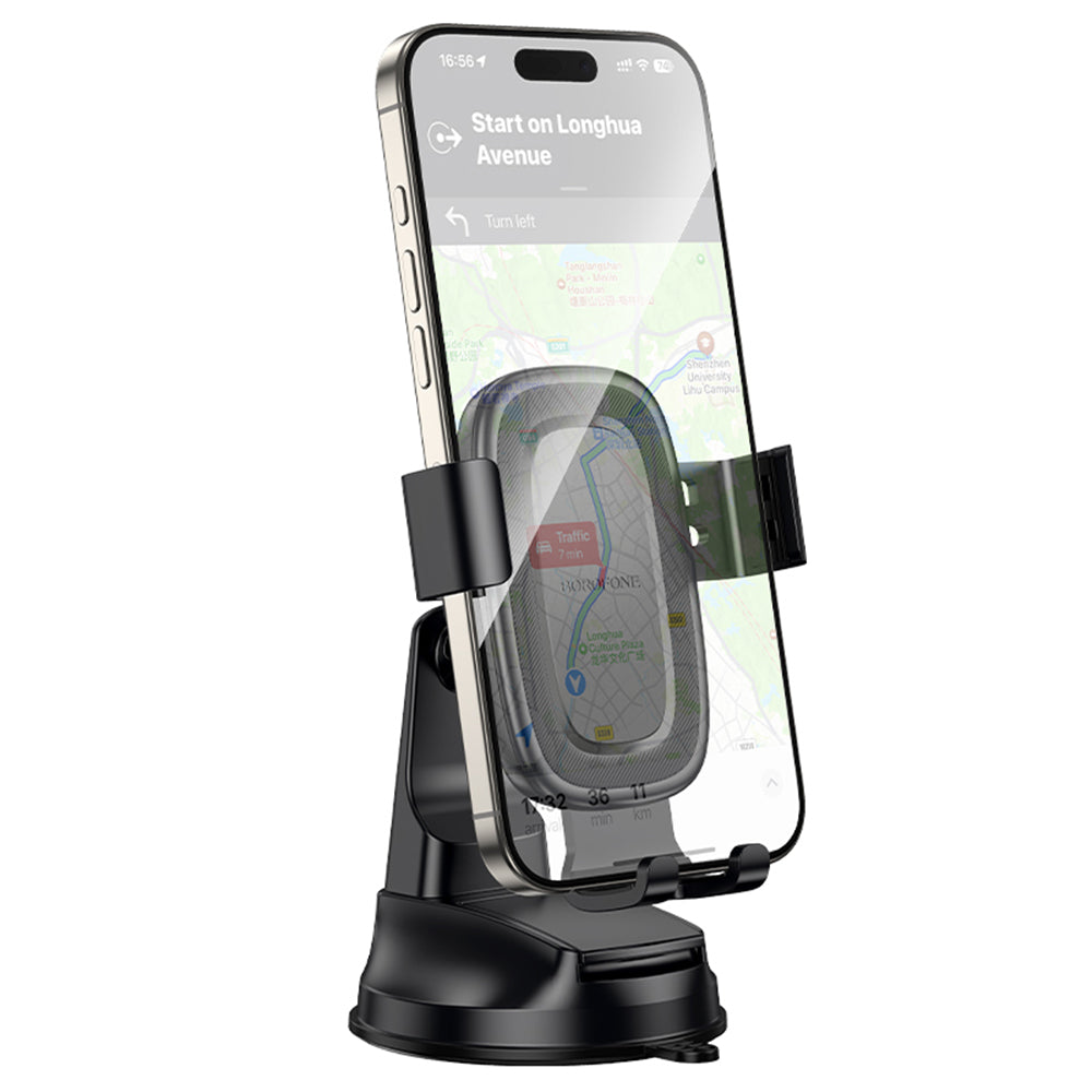Support Auto Borofone BH130 Follower Gravity, 6.1 pouces - 7 pouces, Noir