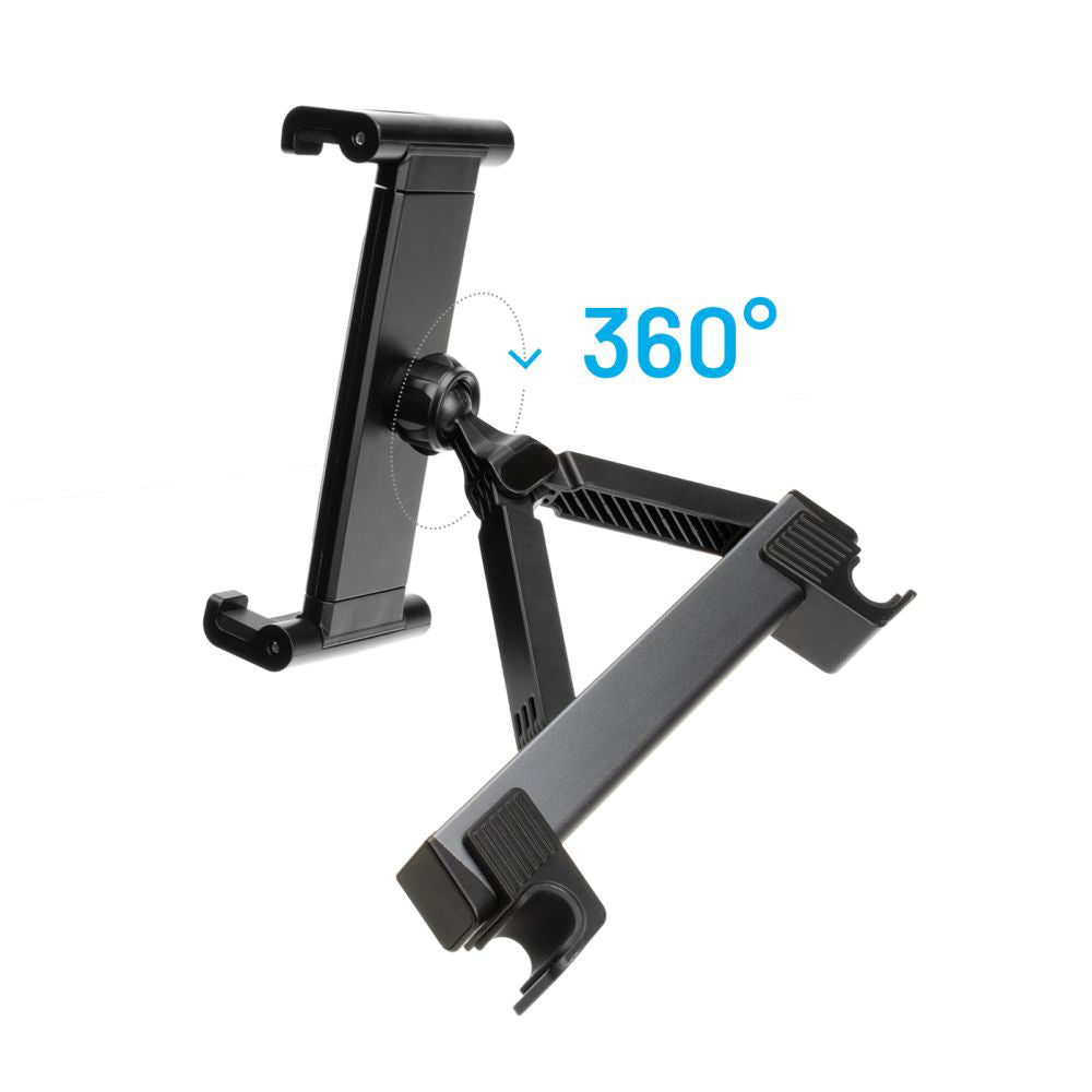 Support Auto Appui-tête Fixed Passenger Max pour Tablette, 7 pouces - 13 pouces, Gris