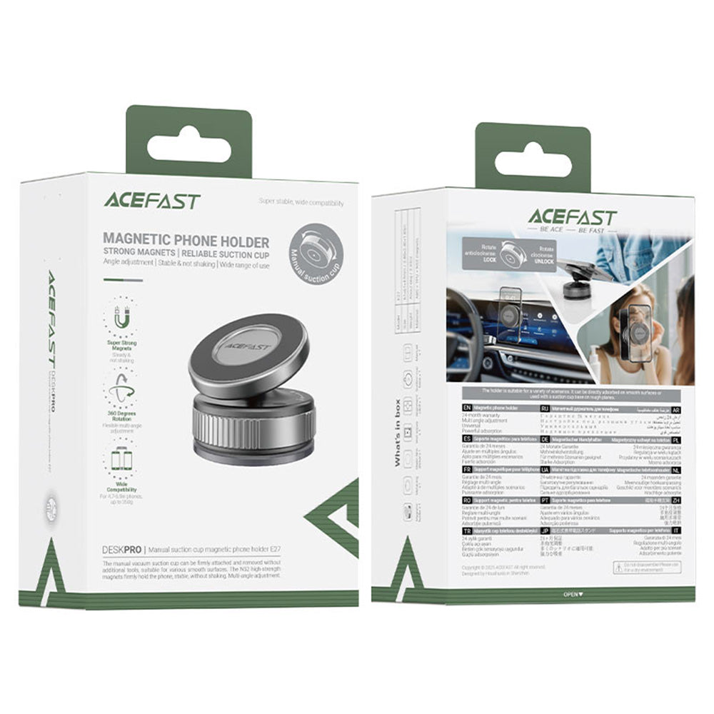 Magnetische Autohouder Acefast E27, Universeel, Gri